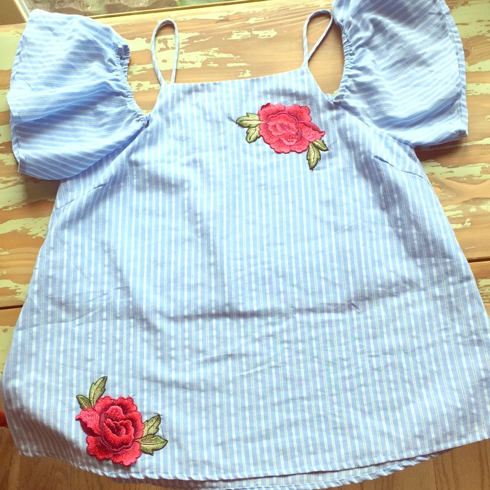 Spaghetti straps with off the shoulder cap sleeve